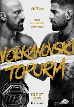 UFC 298: Volkanovski vs. Topuria poster