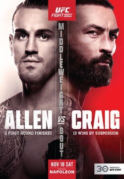 UFC Fight Night: Allen vs. Craig poster