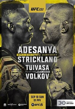 UFC 293: Adesanya vs. Strickland poster