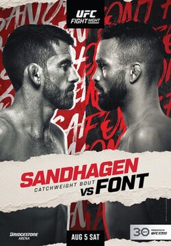 UFC on ESPN: Sandhagen vs. Font poster
