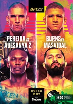 UFC 287: Pereira vs. Adesanya 2 poster
