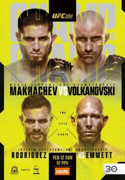 UFC 284: Makhachev vs. Volkanovski poster