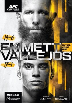 UFC Fight Night: Emmett vs. Vallejos poster
