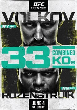 UFC Fight Night: Volkov vs. Rozenstruik poster