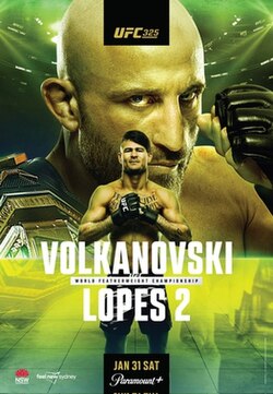 UFC 325: Volkanovski vs. Lopes 2 poster