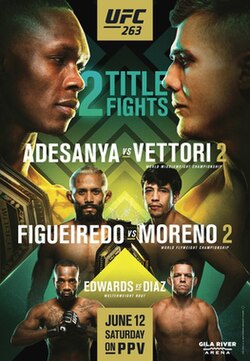 UFC 263: Adesanya vs. Vettori 2 poster