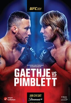 UFC 324: Gaethje vs. Pimblett poster
