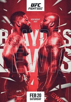 UFC Fight Night: Blaydes vs. Lewis poster