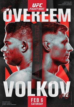 UFC Fight Night: Overeem vs. Volkov poster