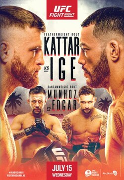 UFC on ESPN: Kattar vs. Ige poster