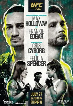 UFC 240: Holloway vs. Edgar poster