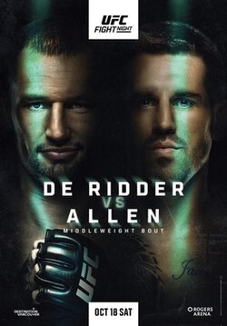 UFC Fight Night: de Ridder vs. Allen poster