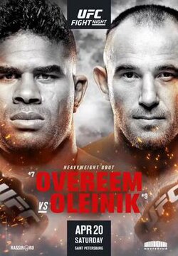 UFC Fight Night: Overeem vs. Oleinik poster
