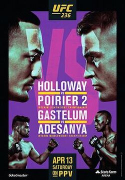 UFC 236: Holloway vs. Poirier 2 poster