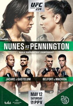 UFC 224: Nunes vs. Pennington poster