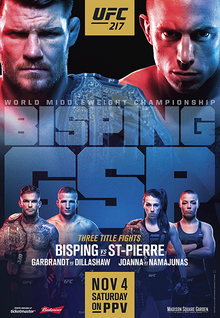 UFC 217: Bisping vs. St-Pierre poster