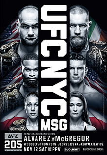 UFC 205: Alvarez vs. McGregor poster