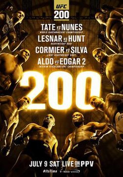 UFC 200: Tate vs. Nunes poster