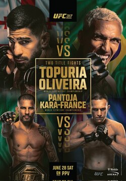 UFC 317: Topuria vs. Oliveira poster