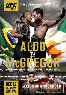 UFC 194: Aldo vs. McGregor poster
