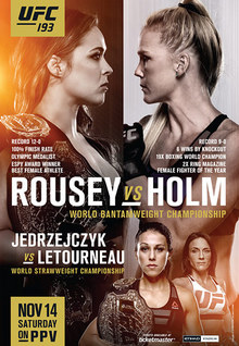 UFC 193: Rousey vs. Holm poster