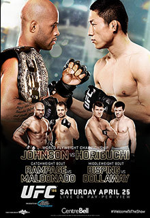 UFC 186: Johnson vs. Horiguchi poster