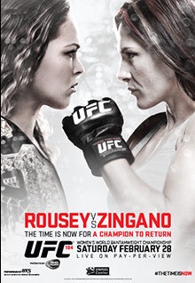 UFC 184: Rousey vs. Zingano poster