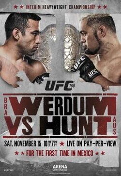 UFC 180: Werdum vs. Hunt poster