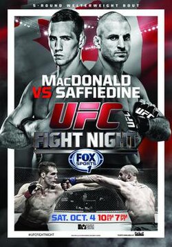 UFC Fight Night: MacDonald vs. Saffiedine poster