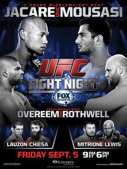 UFC Fight Night: Jacaré vs. Mousasi poster
