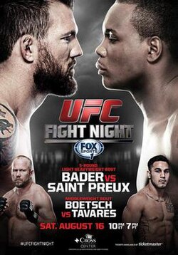 UFC Fight Night: Bader vs. Saint Preux poster