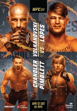 UFC 314: Volkanovski vs. Lopes poster