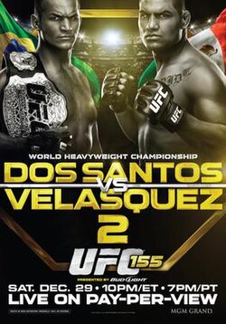 UFC 155: dos Santos vs. Velasquez 2 poster