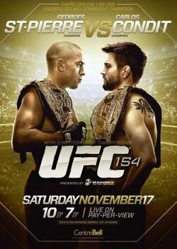 UFC 154: St-Pierre vs. Condit poster