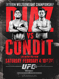 UFC 143: Diaz vs. Condit poster