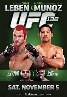 UFC 138: Leben vs. Muñoz poster