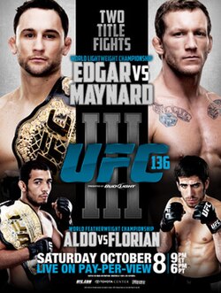 UFC 136: Edgar vs. Maynard III poster