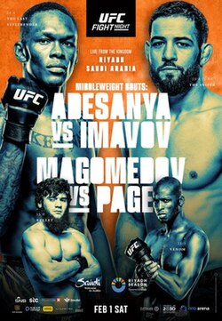 UFC Fight Night: Adesanya vs. Imavov poster
