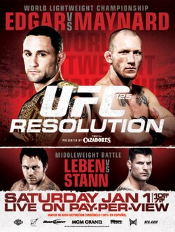 UFC 125: Resolution poster