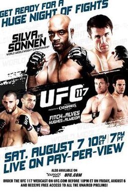 UFC 117: Silva vs. Sonnen poster