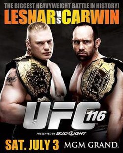 UFC 116: Lesnar vs. Carwin poster