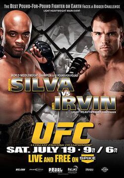 UFC Fight Night: Silva vs. Irvin poster