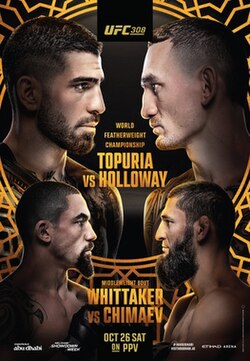 UFC 308: Topuria vs. Holloway poster