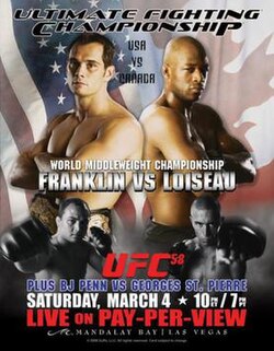 UFC 58: USA vs. Canada poster