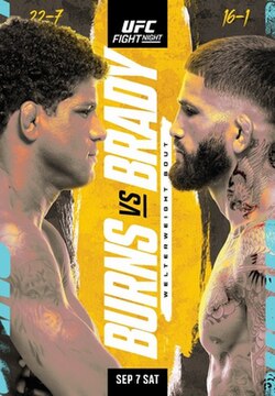 UFC Fight Night: Burns vs. Brady poster