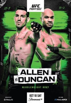 UFC Fight Night: Allen vs. Duncan poster