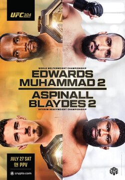 UFC 304: Edwards vs. Muhammad 2 poster